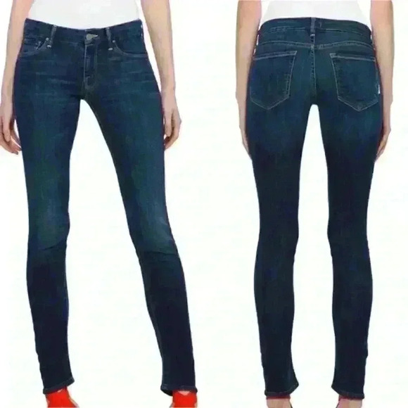 Mother High-Waist Looker Skinny Jeans in Flowers From The Storm Wash Size: 24 - Picture 1 of 10